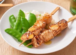 Receta: Brochetas de salmón asiático receta de brochetas de salmon asiatico