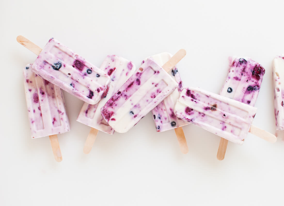 paletas de helado de yogurt con arandanos recetas de postres
