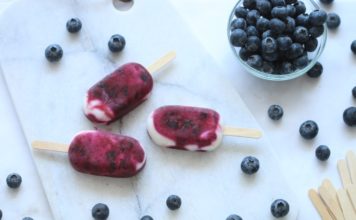 Receta: Paletas de helado de Yogur receta de paletas de helado de yogurt y arandanos
