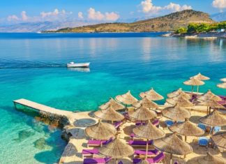 Vista las mejores playas de la Riviera Albanesa Playas de Albania