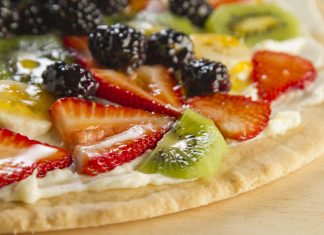 Receta de pizza de frutas