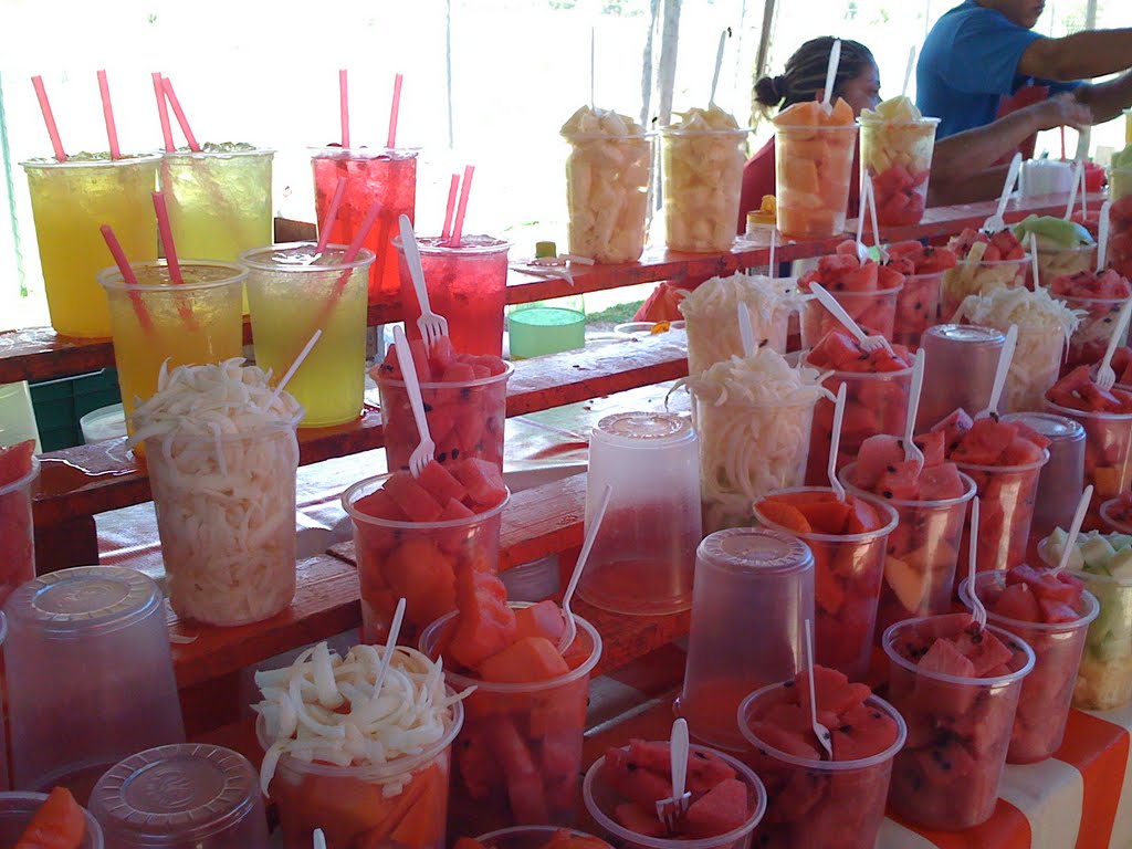 fruta picada en tianguis comebien