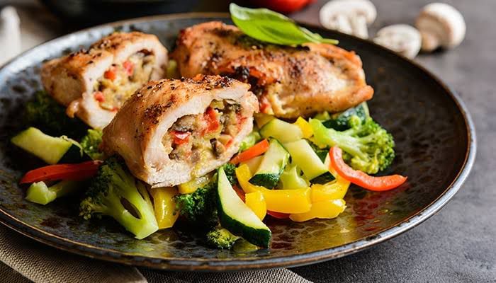 Recetas de pechuga de pollo rellenas de vegetales