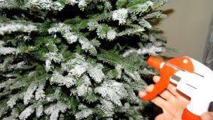 Haz nieve artificial para tu árbol de Navidad