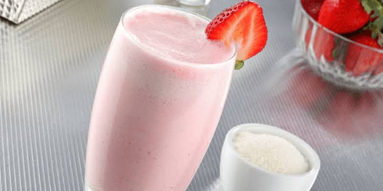 Batidos de fresa para el desayuno