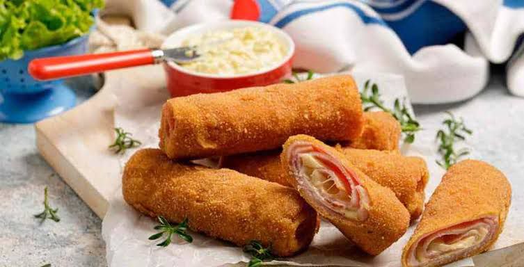 Rollitos de jamón y queso