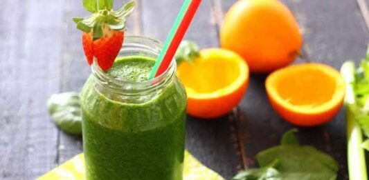Jugo verde con naranja para bajar de peso Jugo verde con naranja para bajar de peso