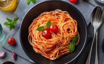 Receta para la comida: Espagueti con jitomate Receta para la comida Espagueti con jitomate