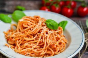 Receta para la comida Espagueti con jitomate