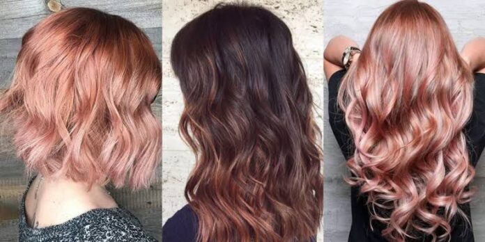 Ideas para pintar tu cabello oro rosa