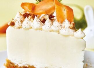 Pastel helado de zanahoria para el calor Pastel helado de zanahoria para el calor