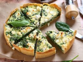 Quiche de queso crema para la comida