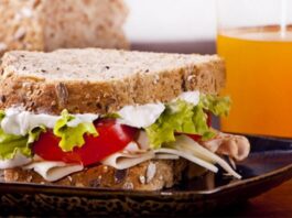 Sandwich integral verde con panela Sandwich integral verde con panela