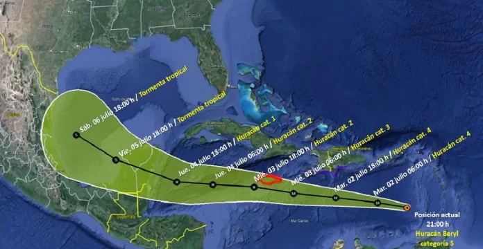 Resumen de noticias del huracán Beryl