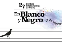 Festival internacional de piano en blanco y negro