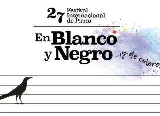 Festival internacional de piano en blanco y negro
