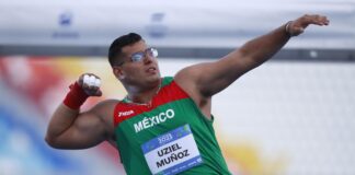 Uziel Muñoz a la final de lanzamiento de Bala