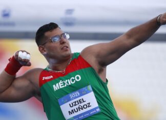 Uziel Muñoz a la final de lanzamiento de Bala