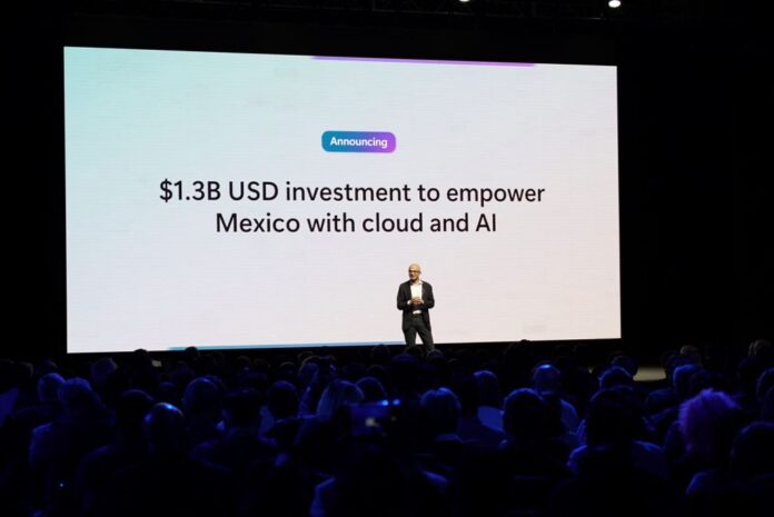 Microsoft anuncia inversión de 1.300 millones de dólares en México