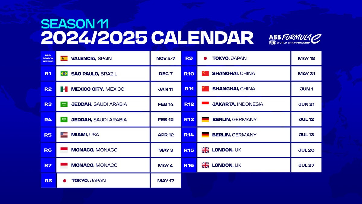 calendario temporada 11 formula e mexico revista flow