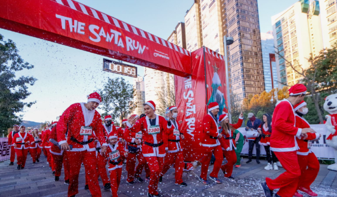 Carrera The Santa Run en CDMX