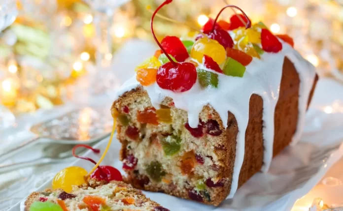 Receta de pastel navideño de frutas