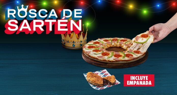 Dominos anuncia pizza en forma de rosca de reyes