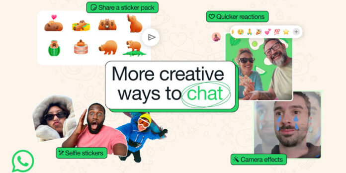 WhatsApp recibirá nuevas formas de reaccionar y filtros en la cámara