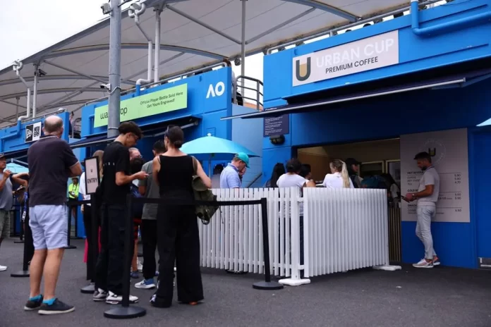 cafe en el open de australia