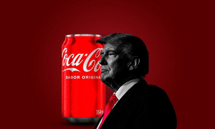 Adiós a la Coca Cola en lata por aranceles de Trump