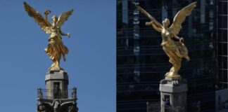 Finalizan trabajos de restauración en el Ángel de la Independencia Finalizan trabajos de restauración en el Ángel de la Independencia