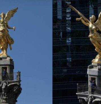 Finalizan trabajos de restauración en el Ángel de la Independencia Finalizan trabajos de restauración en el Ángel de la Independencia