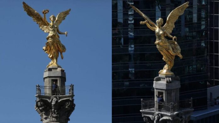 Finalizan trabajos de restauración en el Ángel de la Independencia