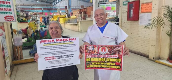 Megamarcha de comerciantes de Mercados Públicos CDMX