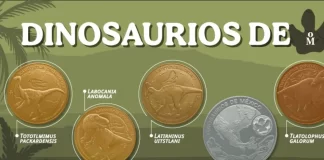 Lanzan monedas conmemorativas de dinosaurios Lanzan monedas conmemorativas de dinosaurios
