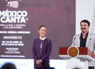 Sheinbaum anuncia primer concurso binacional de música Sheinbaum anuncia primer concurso binacional de música