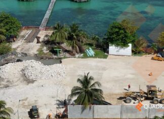 Construcción militar avanza en Laguna Bacalar pese a orden judicial Construcción militar avanza en Laguna Bacalar pese a orden judicial
