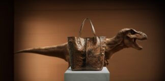 Empresa inglesa desarrolla bolsos con piel de dinosaurio Empresa inglesa desarrolla bolsos con piel de dinosaurio