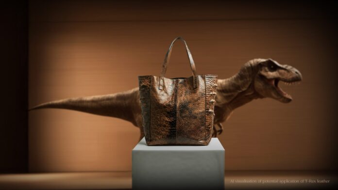 Empresa inglesa desarrolla bolsos con piel de dinosaurio Empresa inglesa desarrolla bolsos con piel de dinosaurio