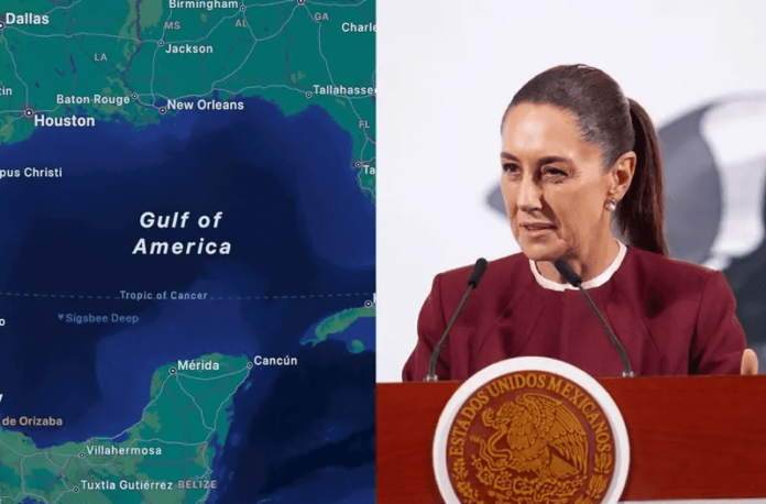 Sheinbaum demanda a Google por cambio de nombre al Golfo de México Sheinbaum demanda a Google por cambio de nombre al Golfo de México