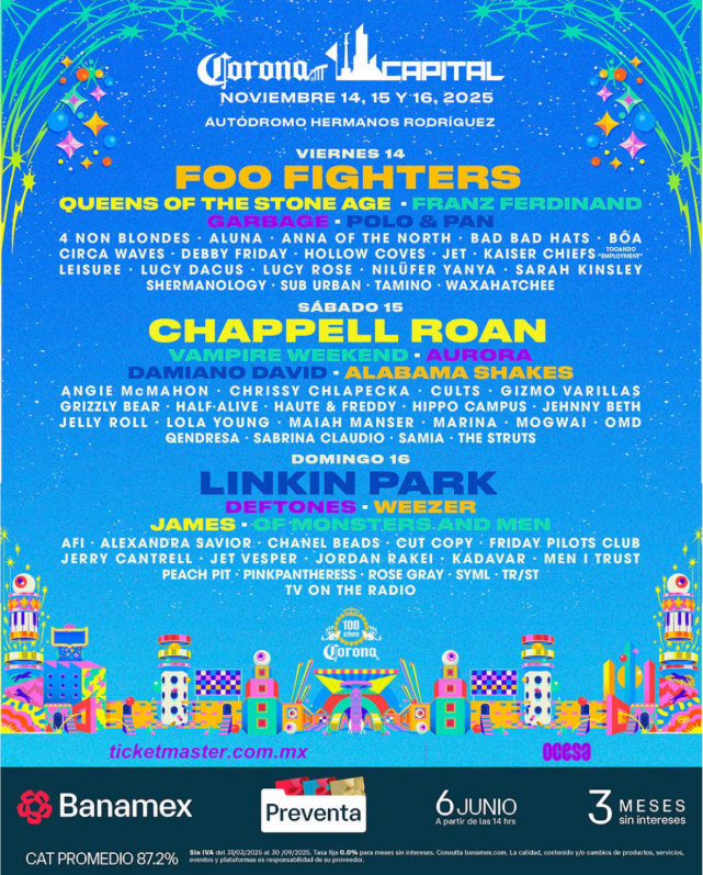 Corona Capital 2025 cartel, fecha y venta de boletos