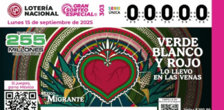 Lotería Nacional presenta billete especial ‘México con M de Migrante’: 424 MDP en premios este 15 de septiembre