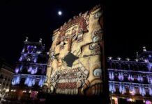“Memoria Luminosa: videomapping gratuito revive 700 años de Tenochtitlan en el Zócalo”
