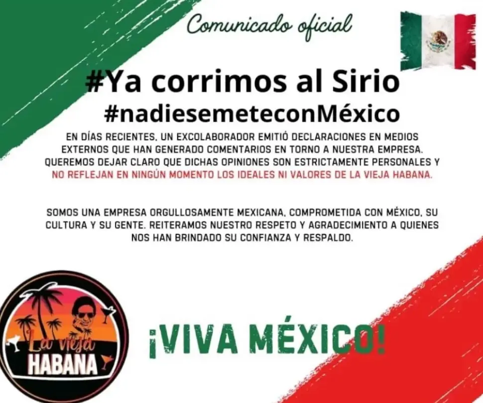 Trabajador sirio pierde empleo en CDMX por decir que odia a México