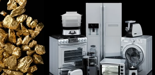 Método innovador extrae oro de 22 quilates de electrodomésticos viejos usando residuos lácteos oro en electrodomesticos