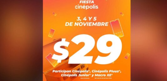Cinépolis tendrá boletos a 29 pesos en México por tiempo limitado Cinépolis tendrá boletos a 29 pesos en México por tiempo limitado