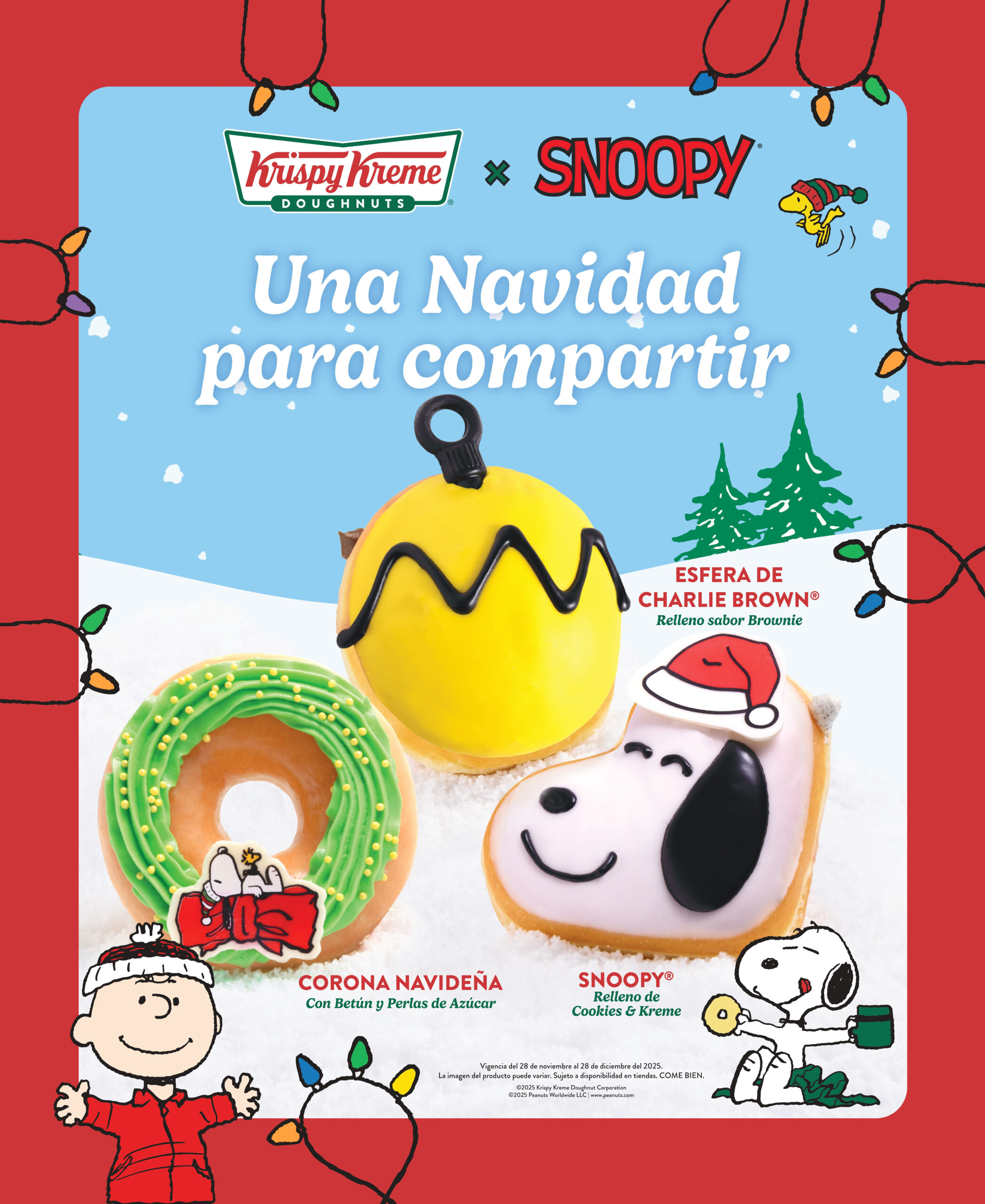 Krispy Kreme lanzará las donas navideñas de Snoopy
