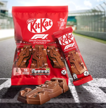 Kit Kat acelera el antojo: lanza chocolates con forma de autos de la F1