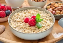 Avena energética con frambuesas: desayuno funcional y equilibrado avena con frambuesas nutricion