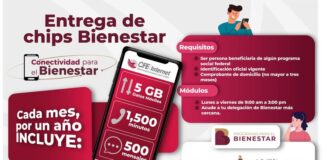 Así puedes recibir gratis el chip de internet de la CFE